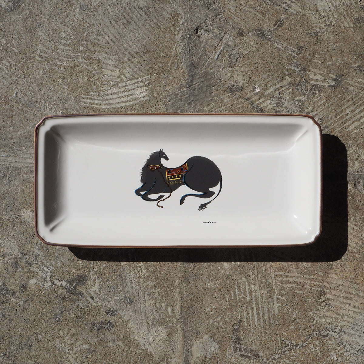【受注生産】MIHO MURAKAMI × TMHM 九谷焼 陶板画 受注生産】TMHMの九谷焼 × MIHO MURAKAMI/ART PLATE(LONG)-Horse – A&Ko