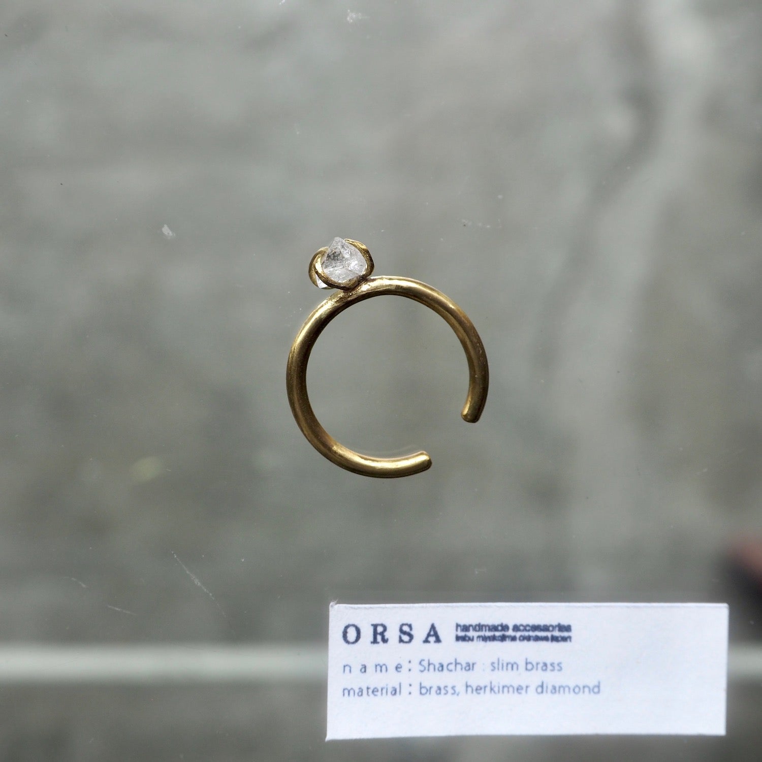 ORSA/Shachar:slim brass(herkimer diamond)