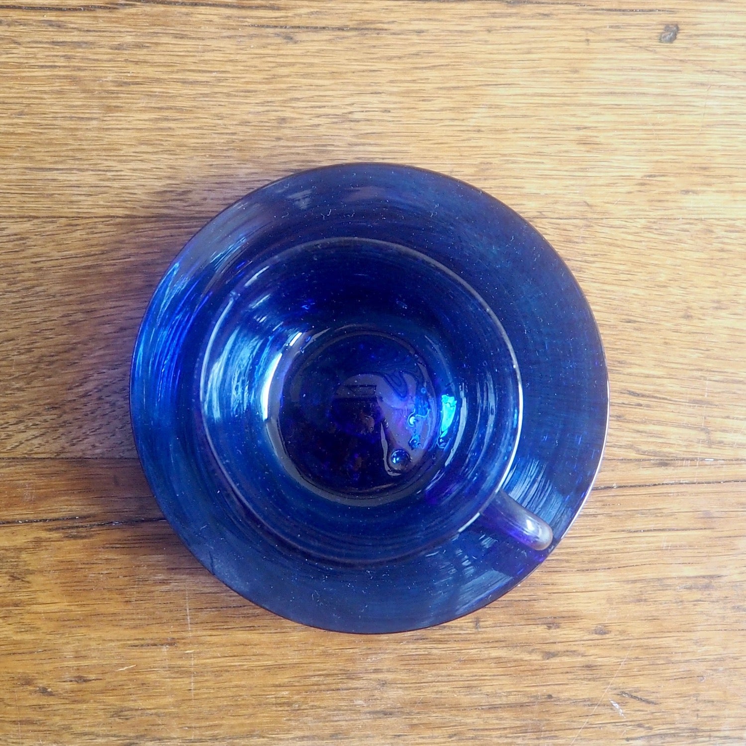 80’s VINTAGE MEXICO-GLASS／CUP&SAUCER-BLUE